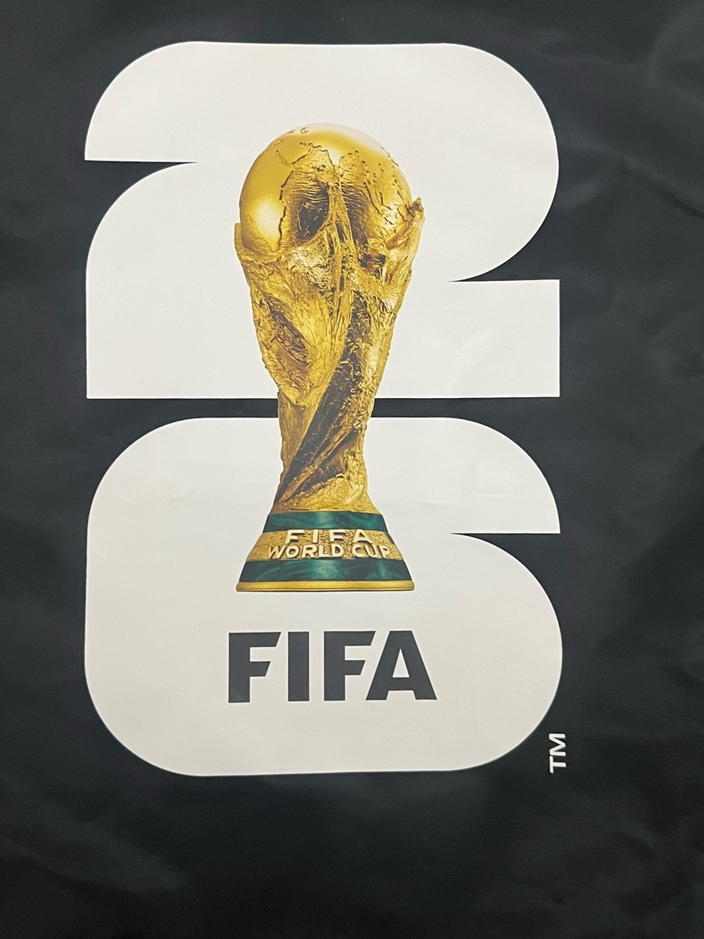 FIFA Officially Licensed Soccer Drawstring Bag - Black/White/Gold - Picture 2 of 3